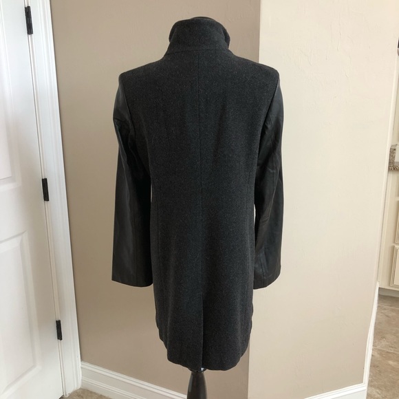 Eileen Fisher Wool and Leather Coat - Picture 4 of 7